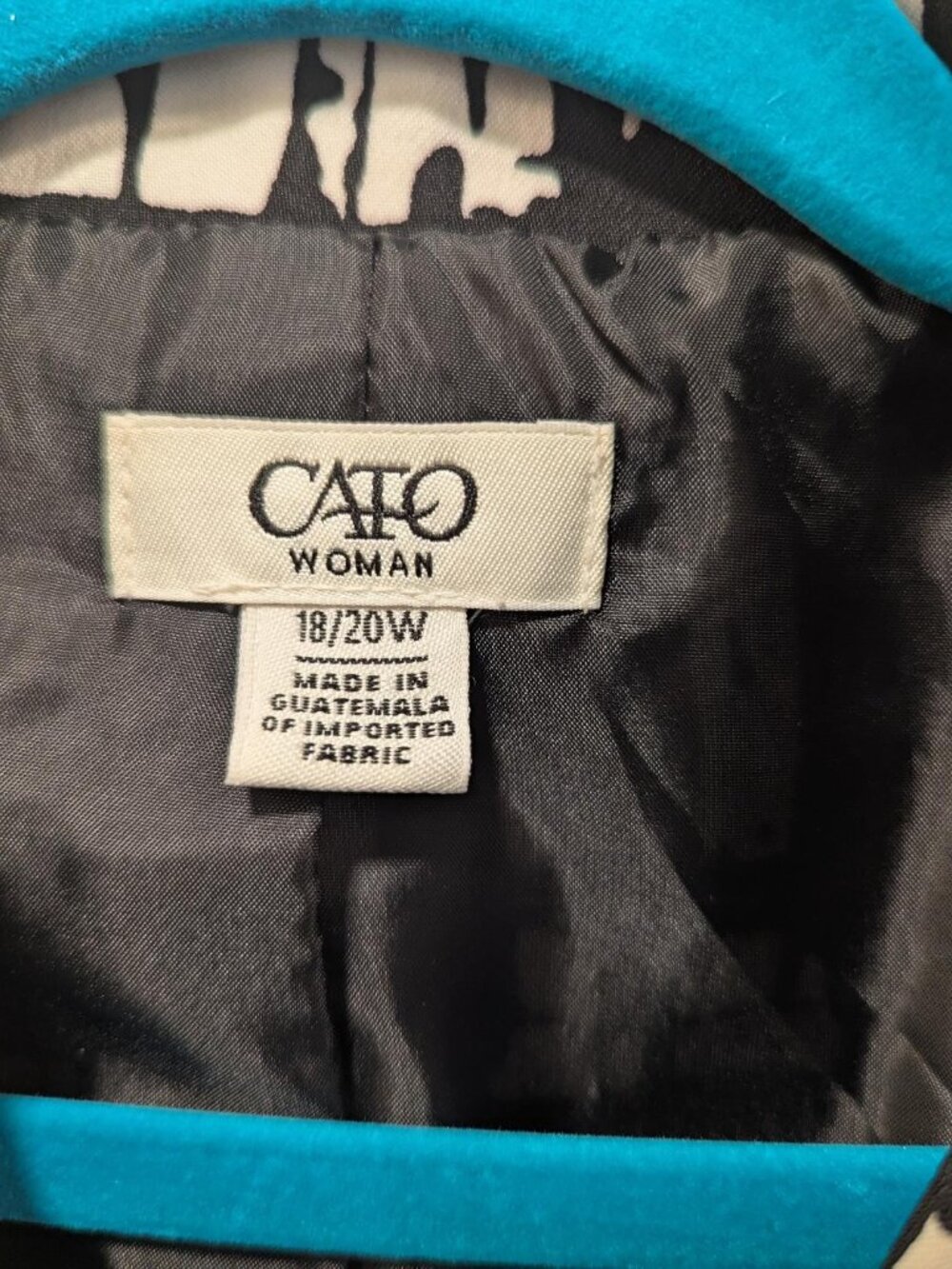 Cato Women's Black White Jacket - Picture 2 of 3